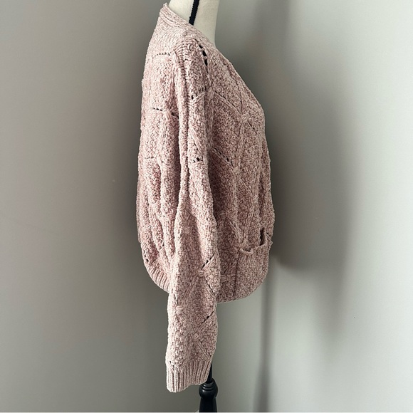 Tularosa Soft Tully Cardigan Plush Chenille Sweater - Picture 5 of 8